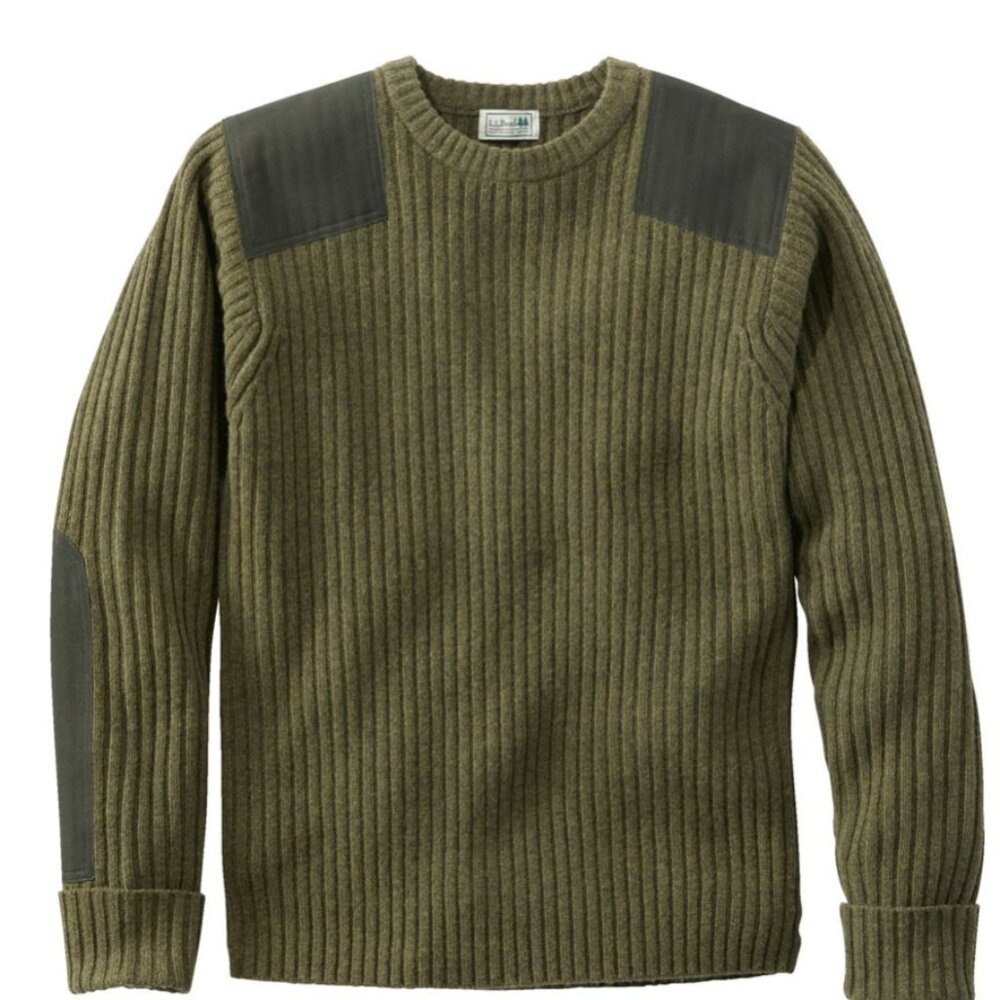 LL Bean Commando Wool Sweater, Crewneck
